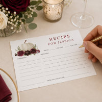 Burgundy Pumpkin Bridal Shower Recipe