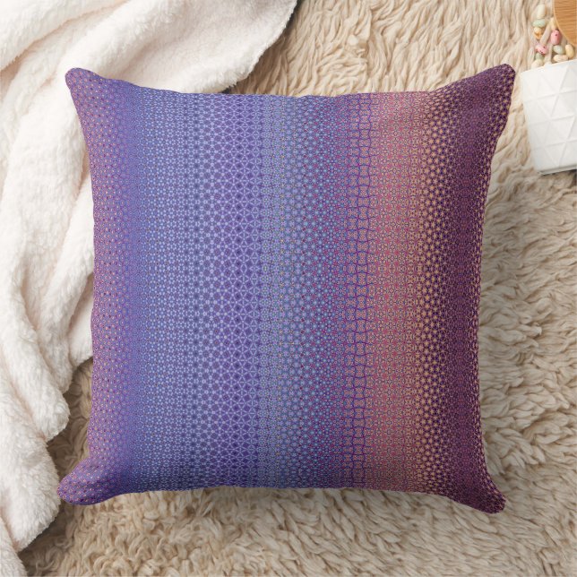 Burgundy, Purple & Blue Morphed Decorative Pillow (Blanket)