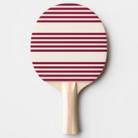 Burgundy red and beige five stripe pattern
