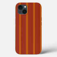 Burgundy red and burnt orange five stripe pattern.