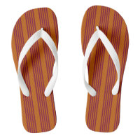 Burgundy red and burnt orange five stripe pattern.
