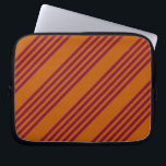 Burgundy red and burnt orange five stripe pattern. laptop sleeve<br><div class="desc">Burgundy red and burnt orange five stripe pattern.</div>