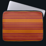 Burgundy red and burnt orange five stripe pattern. laptop sleeve<br><div class="desc">Burgundy red and burnt orange five stripe pattern.</div>