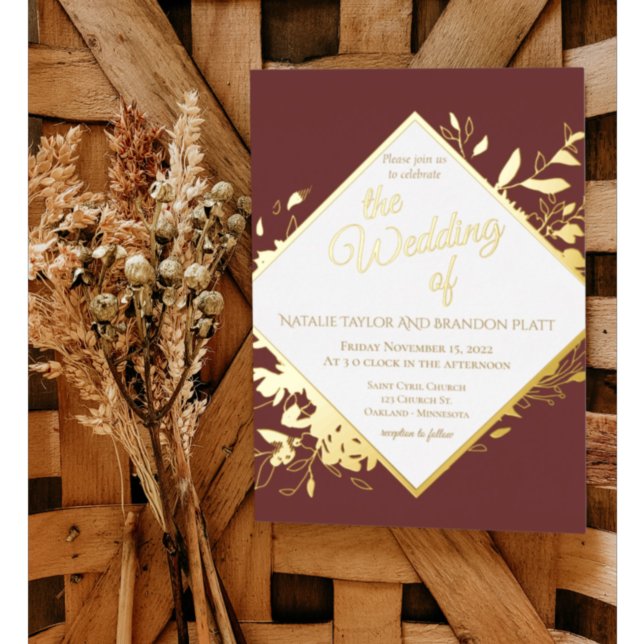 Burgundy Red And Gold Fall Wedding  (Creator Uploaded)