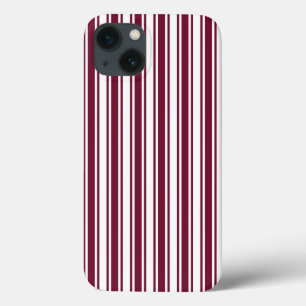 Burgundy red and white candy stripes Case-Mate iPh iPhone 13 Case