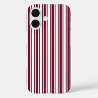 Burgundy red and white candy stripes