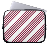 Burgundy red and white five stripe pattern