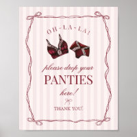 Burgundy Red Bachelorette Panties Please Sign