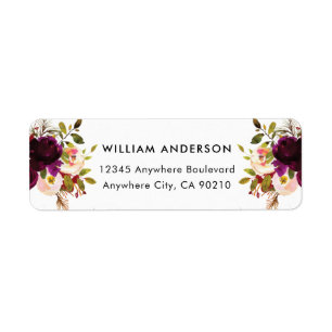 Burgundy Red Blush Gold Geometric Greenery Wedding