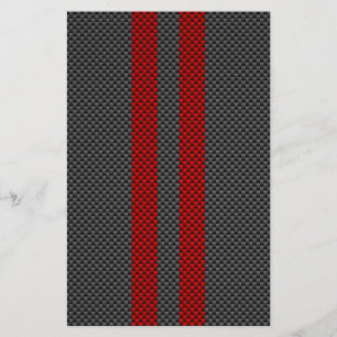 Burgundy Red Carbon Fibre Style Racing Stripes Flyer