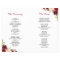 Burgundy Red Chic Floral Folded Wedding Program