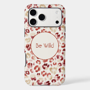 Burgundy Red Cream Leopard Be Wild