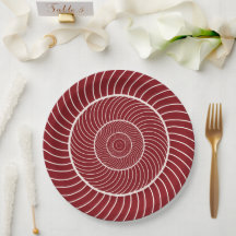 Burgundy red cream spiral snail fibonacci sequence