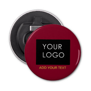 Burgundy Red Customisable Business Add Your Logo  Bottle Opener