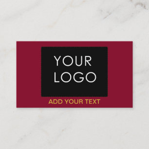 Burgundy Red Customisable Business Add Your Logo  Enclosure Card