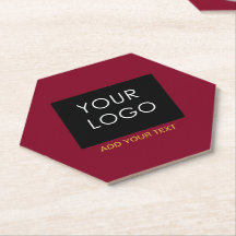 Burgundy Red Customisable Business Add Your Logo