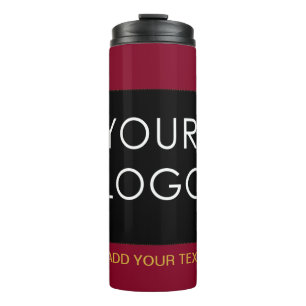 Burgundy Red Customisable Business Add Your Logo Thermal Tumbler