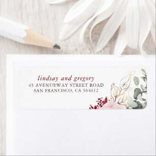 Burgundy Red Earthy Shades Floral Elegant