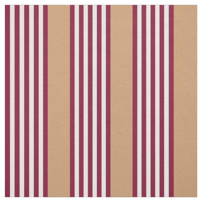 Burgundy red five stripes pattern fabric (Swatch)