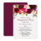Burgundy Red Floral Boho Engagement Party Invite