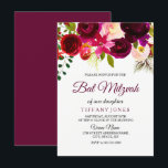 Burgundy Red Floral Boho Girl Bat Mitzvah Invite<br><div class="desc">Burgundy Red Floral Boho Girl Bat Mitzvah Invite
Matching collection in Niche and Nest store.

Boho chic burgundy red white watercolor floral
Beautiful hand painted watercolor illustration</div>