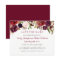 Burgundy Red Floral Fall Wedding Save The Date