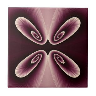 Burgundy Red Floral Petal Digital Pattern Tile