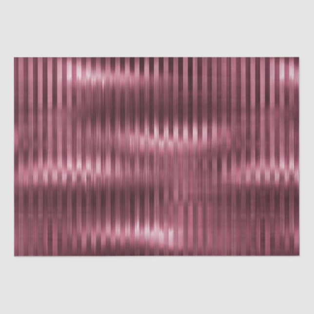 Burgundy Red Glitzy Stripes Tissue Paper (Front)