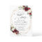Burgundy Red Ivory Floral Bridal Shower Geometric 