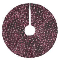 Burgundy Red Leopard Animal Glitter Christmas