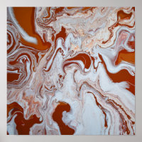 Burgundy Red Marble Abstract Fluid Art