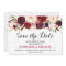 Burgundy Red Marsala Floral Boho Save the date