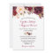 Burgundy Red Marsala Floral Chic Fall Wedding