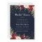 Burgundy Red Navy floral Gold Bridal Shower