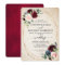 Burgundy Red Navy Floral modern geometric wedding