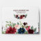 Burgundy Red Navy Floral Return Address Envelope