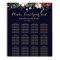 Burgundy Red Navy Floral Rustic Boho Seating Chart