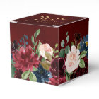 Burgundy Red Navy Floral Rustic Boho Wedding