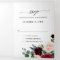 Burgundy Red Navy Trifold Wedding Invitation