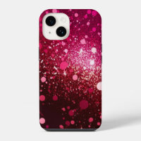 Burgundy Red Pink Glitter iPhone Mate Tough Case