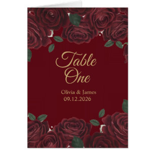 Burgundy Red Rose Moody Dark Romance Folded Table 