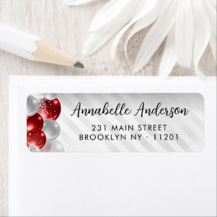 Burgundy Red Silver Balloon Glitter Birthday 