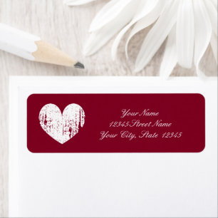 Burgundy red wedding custom return address labels