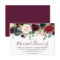 Burgundy Red Wine Navy Flowers Rehearsal Dinner