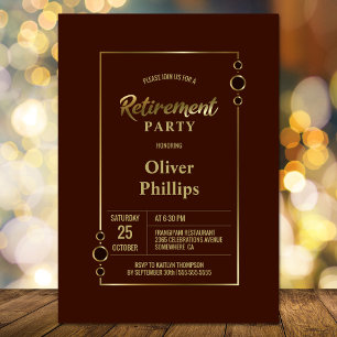 Burgundy Retirement Party Invitation