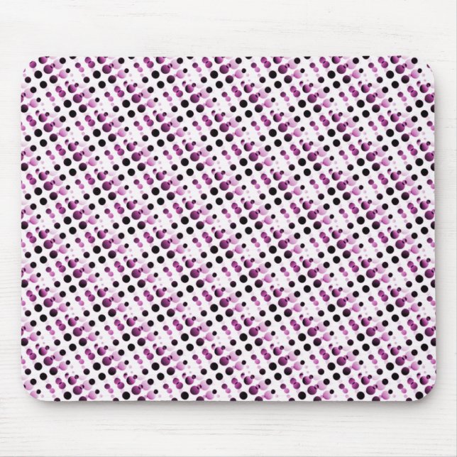 Burgundy Retro Bubbles Mousepad (Front)