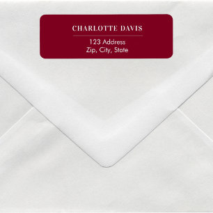 Burgundy return address