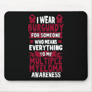 Burgundy Ribbon - Blood Cancer Awareness  Mouse Mat