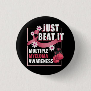 Burgundy Ribbon Family Myeloma Cancer Awareness Bu 3 Cm Round Badge