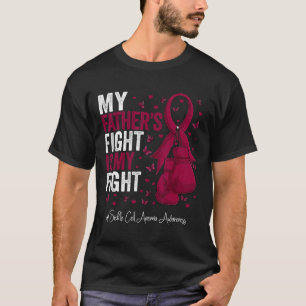 Burgundy Ribbon Father Sickle Cell Anaemia Awarene T-Shirt